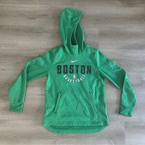 NBA Boston Celtics Nike Hoodie Green Dri-Fit Pullover Size Youth Large
